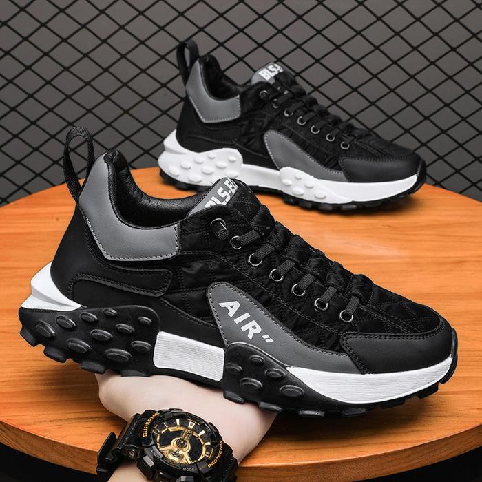 Gambar Sepatu Sneakers Olahraga Pria Sports Cowok Casual Gaya Keren Kasual - Hitam, 43 dari Auriermax Official undefined Tokopedia