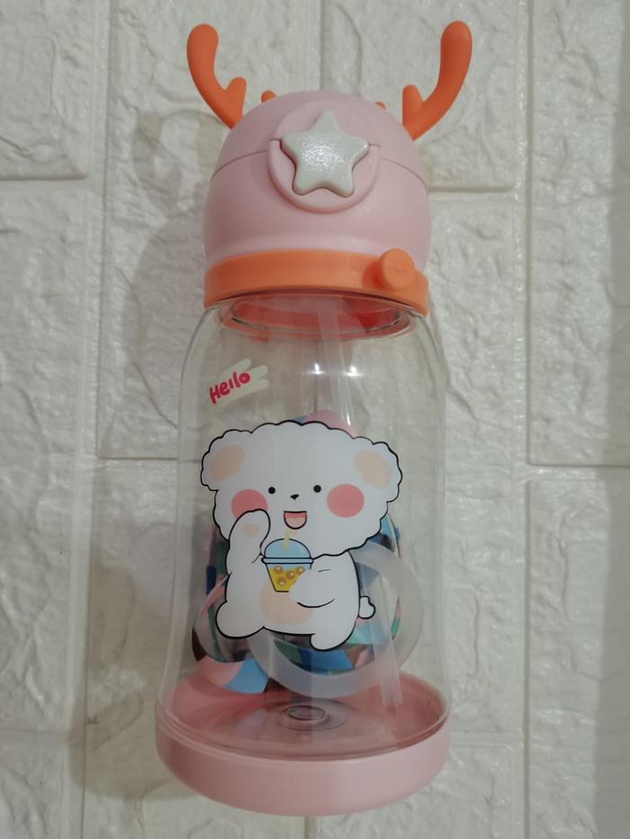 Gambar Botol Minum Anak Rusa Warna Mix Tali Panjang 600ml - Pink Mix dari CT OL Shop undefined Tokopedia