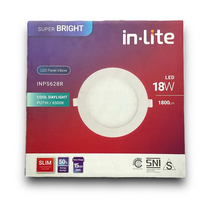 Jual Lampu LED Panel Inbow Bulat 3W 6W 9W 12W 18W 24W INPS628R INLITE ...