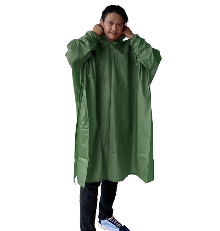 Gambar Jas Hujan Ponco Celana KHN Dewasa Sealing Press Anti Rembes - Army dari KHN Store undefined Tokopedia