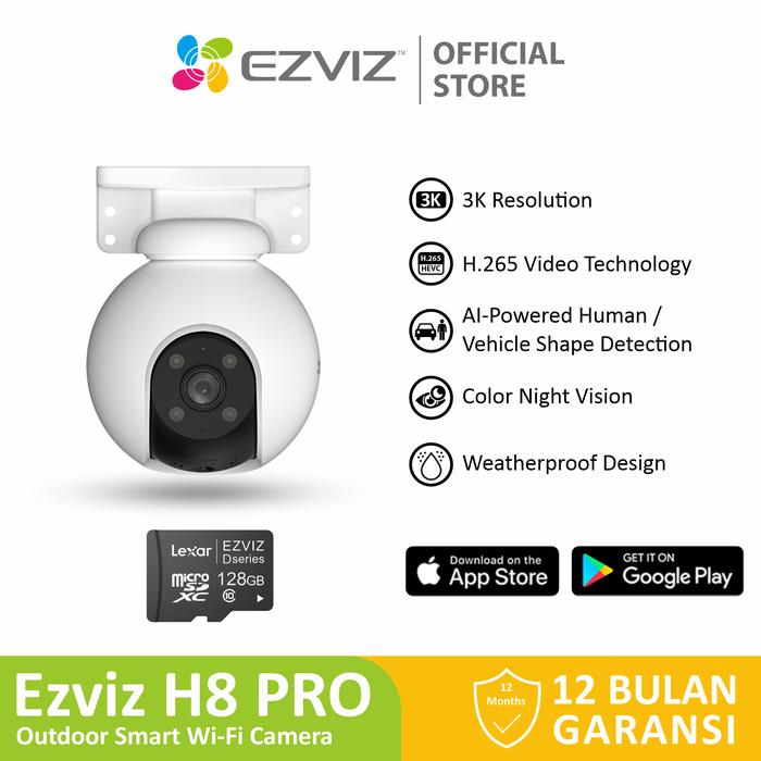 Gambar Ezviz H8 Pro 5MP IP Cam Outdoor CCTV w/ Sandisk SD Card 64/128/256GB - Ezv 128Gb dari Ezviz Official Store undefined Tokopedia
