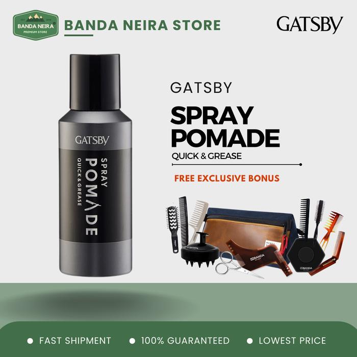 Gambar GATSBY Quick & Grease / Volume Spray Pomade - QUICK & GREASE, NO BONUS dari Banda Neira Store undefined Tokopedia