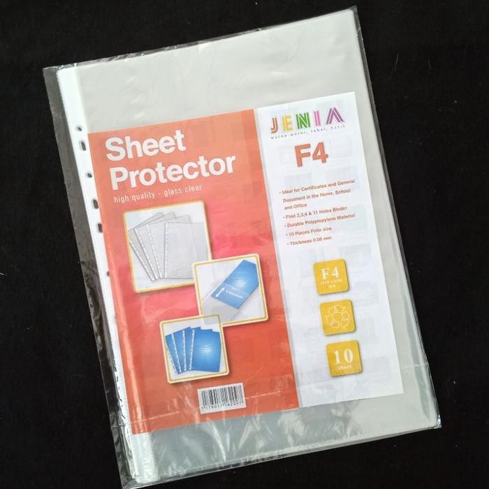 Gambar Sheet Protector Inter X F4/PP Pocket InterX F4/Plastik File Bolong Putih Stationery - JENIA dari atkhouse undefined Tokopedia
