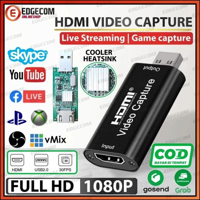 Gambar HDMI VIDEO CAPTURE USB 3.0 UHD 4K WITH AUDIO - USB 2.0 DONGLE dari Edgecom undefined Tokopedia