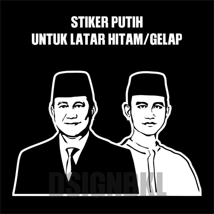 Gambar Cutting Sticker Siluet Prabowo-Gibran - Putih Glossy, 10x15 dari d-sign46 undefined Tokopedia