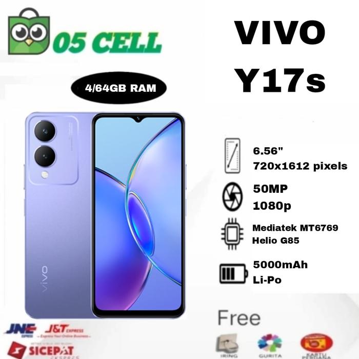Gambar VIVO Y17s 4/64GB (RAM 4GB - ROM 64GB) GARANSI RESMI INDONESIA - Ungu dari 05Cell undefined Tokopedia