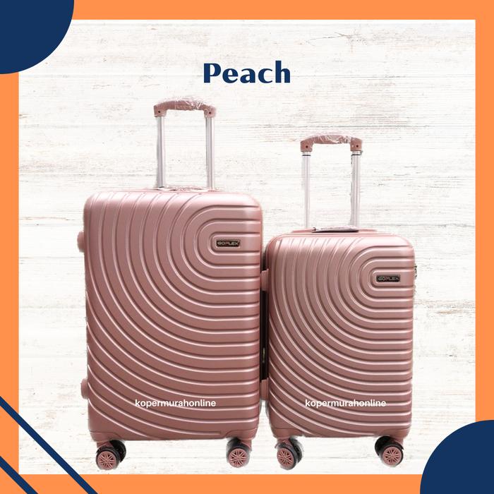 Gambar Koper fiber 24 inch polo tsa lock roda 4 putar bagasi pesawat medium - Rose Gold dari Votrevalise Shop undefined Tokopedia