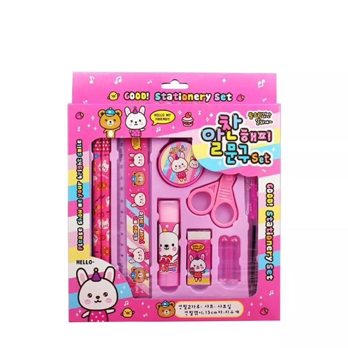 Gambar MS | 8in1 set alat tulis/ stationary set/ kado anak sekolah - Pink dari MolieStorebali undefined Tokopedia