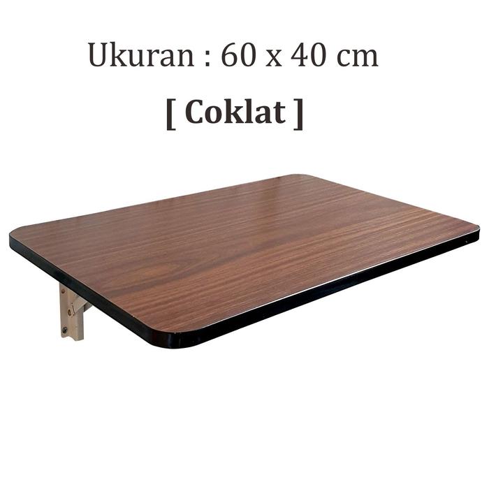 Gambar Meja Lipat Dinding Meja Ambalan 60 x 40 CM 1206 - coklat, 80x40 dari Buana-Fashion undefined Tokopedia