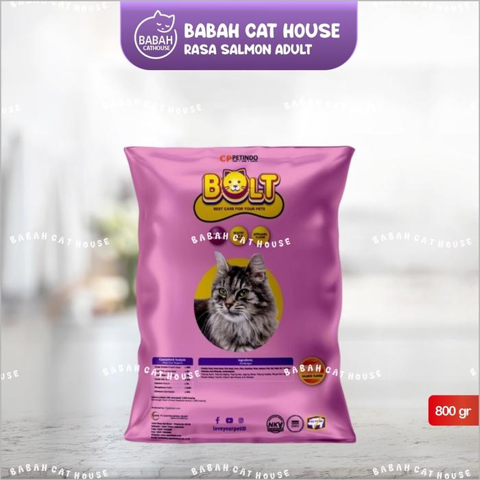 Gambar CAT FOOD 1KG BOLT IKAN Tuna Salmon Makanan Kucing Dry Kering Adult - Salmon 800gr dari Babah Cat House undefined Tokopedia