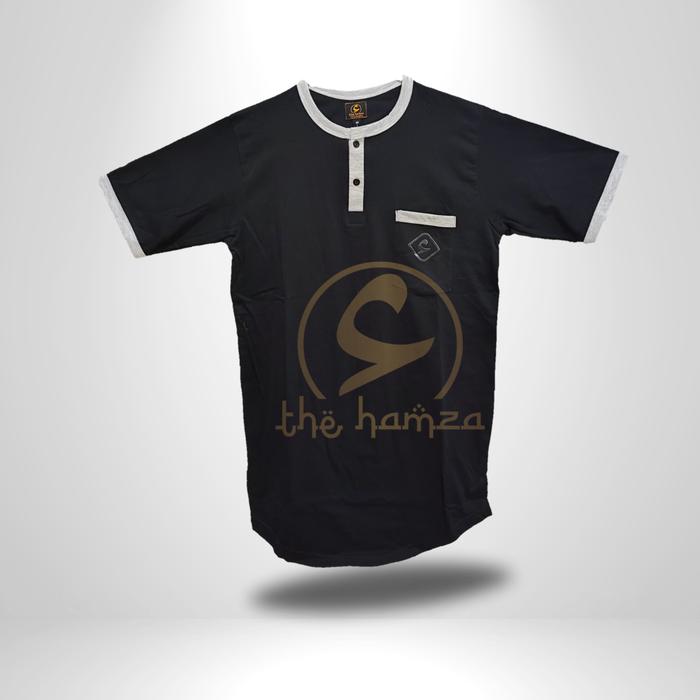 Gambar Koko Kurta Pakistan Lengan Pendek Baju Kaos Pria Modern Atasan Muslim - Hitam, M dari CV HAMZA INSAN MANDIRI undefined Tokopedia