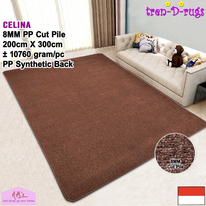 Gambar Tren-D-rugs karpet jumbo permadani bulu tebal polos ruang tamu 200x300 - Terracota dari NMs Lets dress up your home undefined Tokopedia