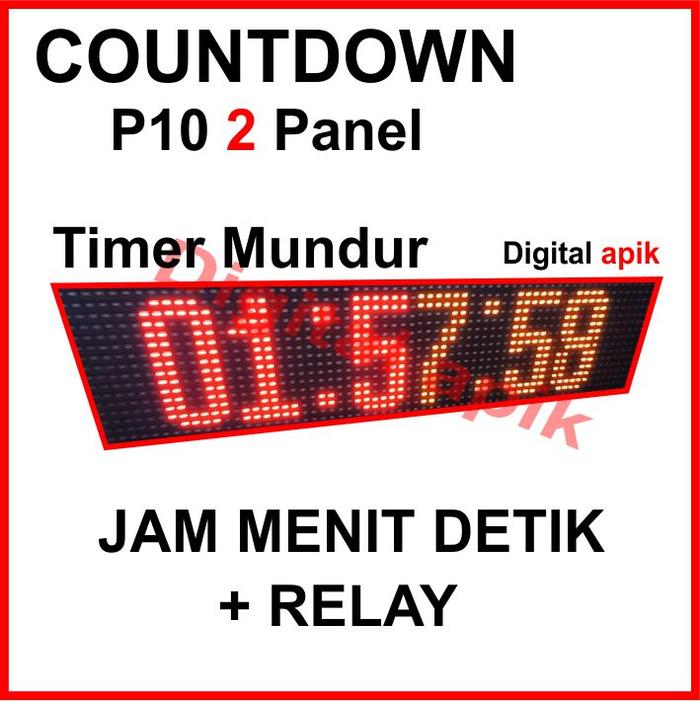 Gambar Countdown Timer Waktu Mundur Masak Galatama P10 Led Matrix 2 Panel Jam - Modul Saja dari Digital apik undefined Tokopedia