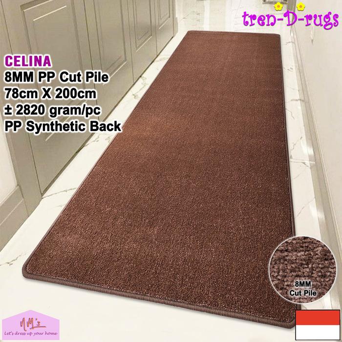 Gambar Tren-D-rugs karpet permadani panjang tebal polos ruang tamu 78x200 NMs - Terracota dari NMs Lets dress up your home undefined Tokopedia