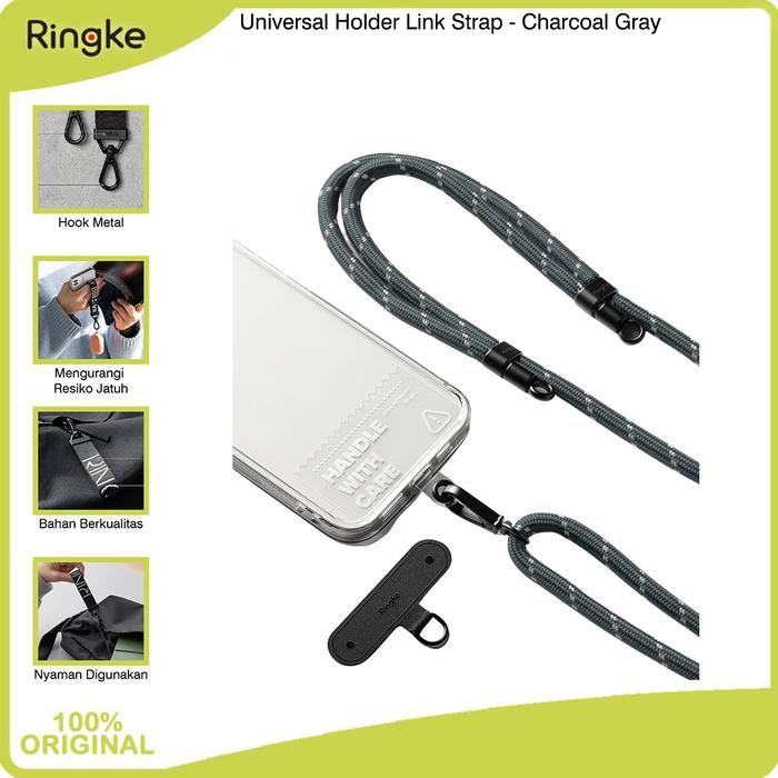 Gambar Ringke Compatible For Holder Link Strap Tali Tempat Gantungan Shoulder Neck Lanyard Metal Handphone - Charcoal Gray dari muvit-OfficialStore undefined Tokopedia