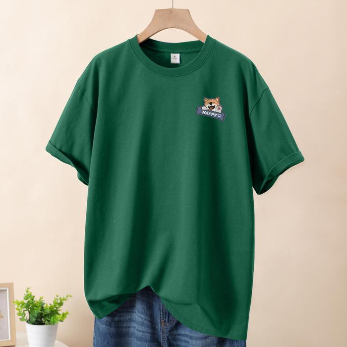 Gambar Three Pigeon T-Shirt CORGI - Casual Pria High Quality 100% Cotton - Dark Green, 3XL dari Three Pigeon Official undefined Tokopedia