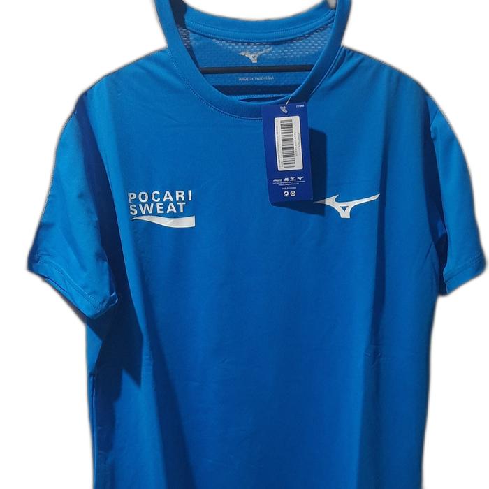 Gambar MIZUNO POCARI SWEAT WOMEN'S RUN TEE 2022 BLUE dari Antocaragge undefined Tokopedia