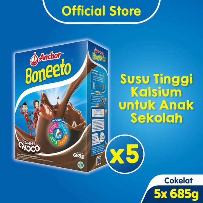 Gambar Boneeto Susu Bubuk Cokelat 5 x 685g untuk Daya Ingat dan Tubuh Aktif dari nurtiiiw undefined Tokopedia