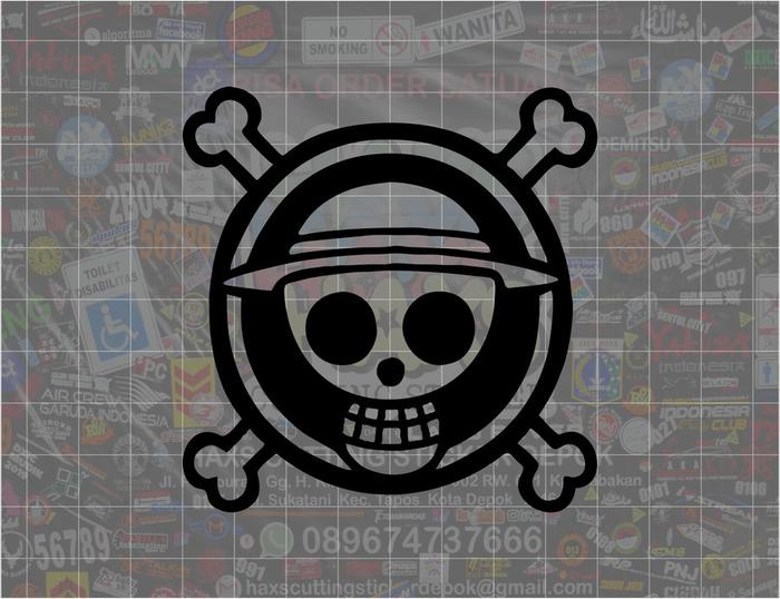 Gambar Cutting Sticker One Piece Logo Anime Kartun Jepang Ukuran 8 Cm - Hitam dari Haxs Cutting Sticker undefined Tokopedia