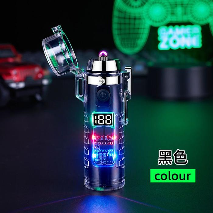 Gambar Mancis Korek Api Elektrik USB Senter Waterproof Transparant Outdoor - Hitam dari IGNTION LIGHTER undefined Tokopedia