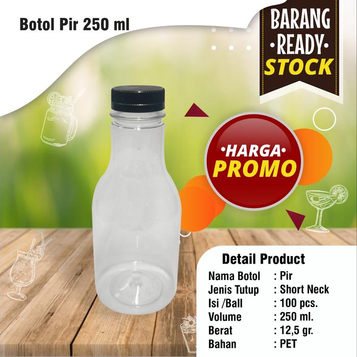 Gambar Botol Plastik Pir 250ml isi 50 pcs (FREE PACKING KARDUS) - Putih dari Kongkow Farm undefined Tokopedia