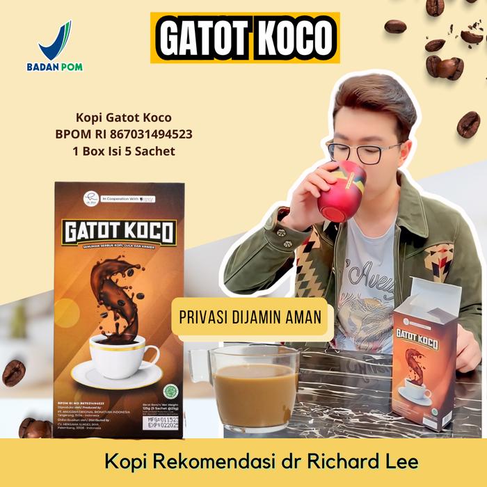 Gambar Kopi Gatot Koco Dr Richard Lee - Gatot Koco Isi 5 Sachet I Gatot Koco - 1BOX-GATOT KOCO dari Teman Malammu undefined Tokopedia