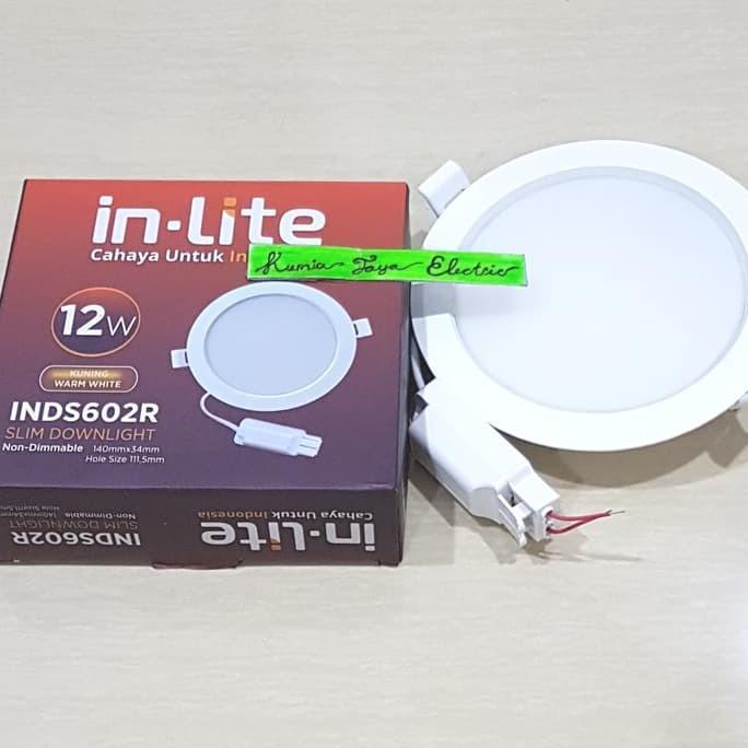 Gambar INLITE Downlight Panel Slim LED Inbow 12W Bulat INDS602R PUTIH 6500K - WarmWhite dari zkyu undefined Tokopedia