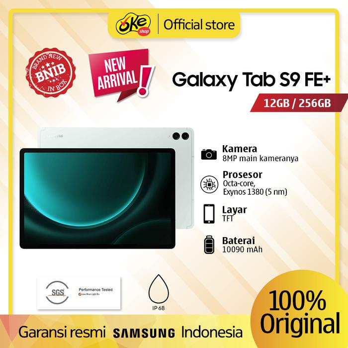 Gambar Samsung Galaxy Tab S9 FE+ 5G / S9 Plus Wifi 12/256 GB 8/128 GB RESMI - Green dari Okeshop undefined Tokopedia