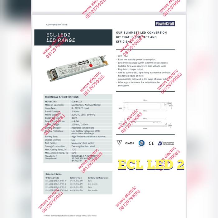 Gambar Power pack nicad batery emergency powercraft ecs36 power craft ECP Led - ECL LED 2 dari eco led lighting undefined Tokopedia