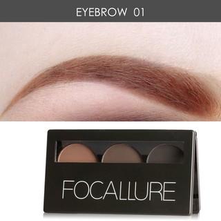 Gambar FOCALLURE Eyebrow Powder Palette with Brush Mirror FA04 - 3 Colours - FA04-01 dari BEAUTY ENTITY undefined Tokopedia