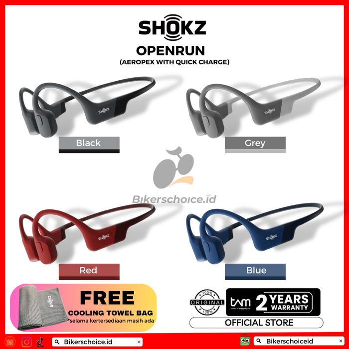 Gambar Aeropex - Open-Ear Endurance Headphones - AfterShokz - OpenRun - Black, Standard dari Bikerschoiceid undefined Tokopedia