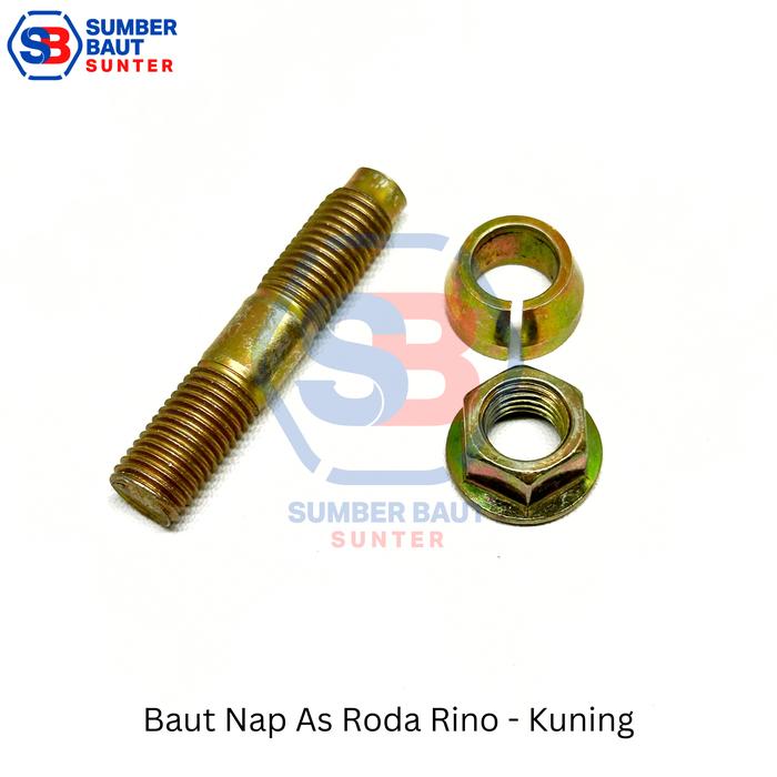 Jual BAUT NAP RODA RINO / AXLE BOLT STUD DUTRO 1 SET M10 x 1.25 x 1.25 ...