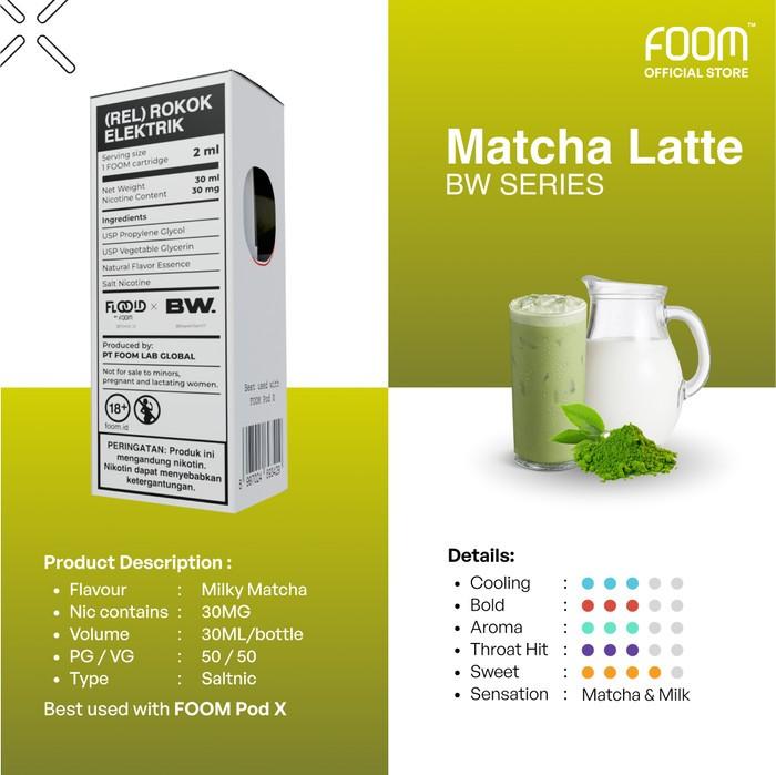 Gambar Foom BW Matcha Latte Salt Nic 30ML by Foom x Boy WIlliam - MATCHA dari BREMOLLL undefined Tokopedia