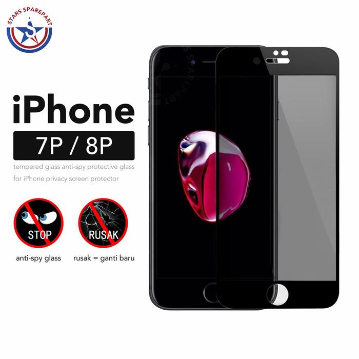 Jual Tempered Glass Privacy Anti Spy iPhone Plus