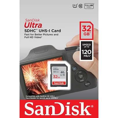 Gambar Sandisk SD Card 32GB SDHC UHS-I speed up to 90MB/s 32 GB - Speed 120 MB/s dari Click & Go Tokopedia undefined Tokopedia