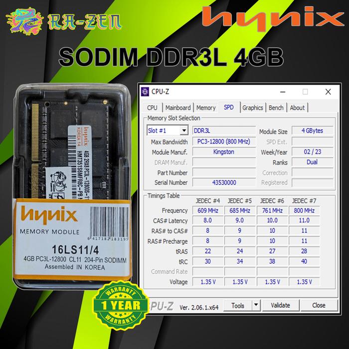 Jual Ram Sodim Hynix Ddr3 8Gb / 4Gb Pc3L-12800S - 4Gb - Kota Surabaya ...