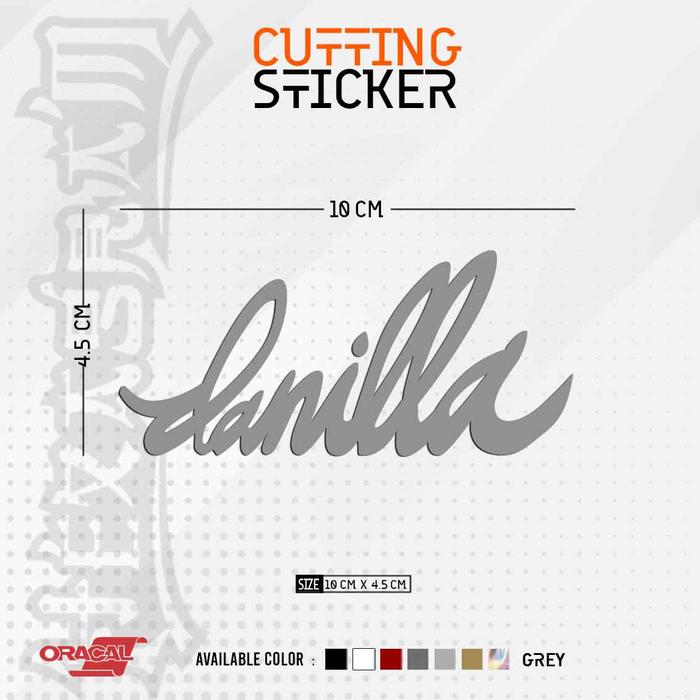 Gambar Cutting Sticker Musik DANILLA | Stiker Cutting Musik Logo DANILLA - Abu-abu dari Hexagram Stiker undefined Tokopedia