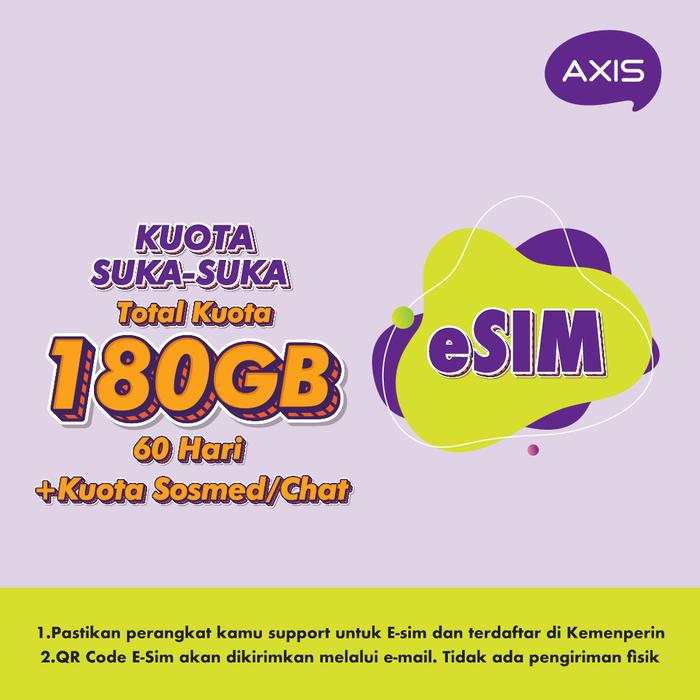 Gambar AXIS eSIM Kuota Suka-Suka 12GB 60 hari - Sosmed/Chat dari Axis undefined Tokopedia