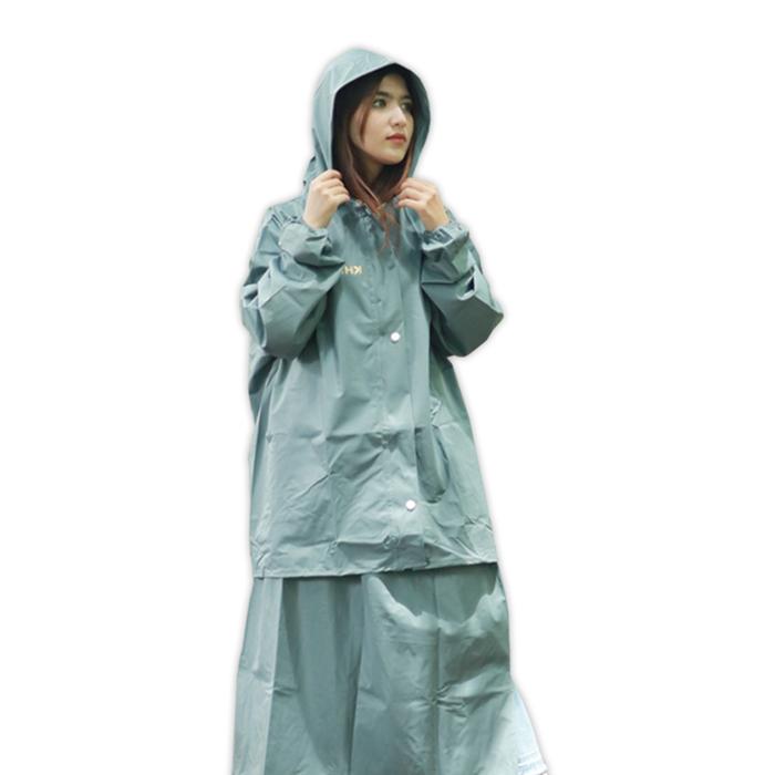 Gambar Jas Hujan KHN Rok Full Seam Wanita Anti Rembes Premium - Hijau dari KHN Store undefined Tokopedia