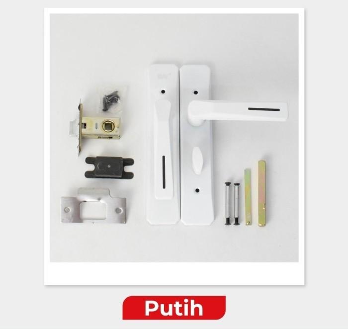 Gambar Handle Gagang Kunci Pintu Kamar Mandi Toilet Weldom - Putih dari Yuenhan Lockindo undefined Tokopedia