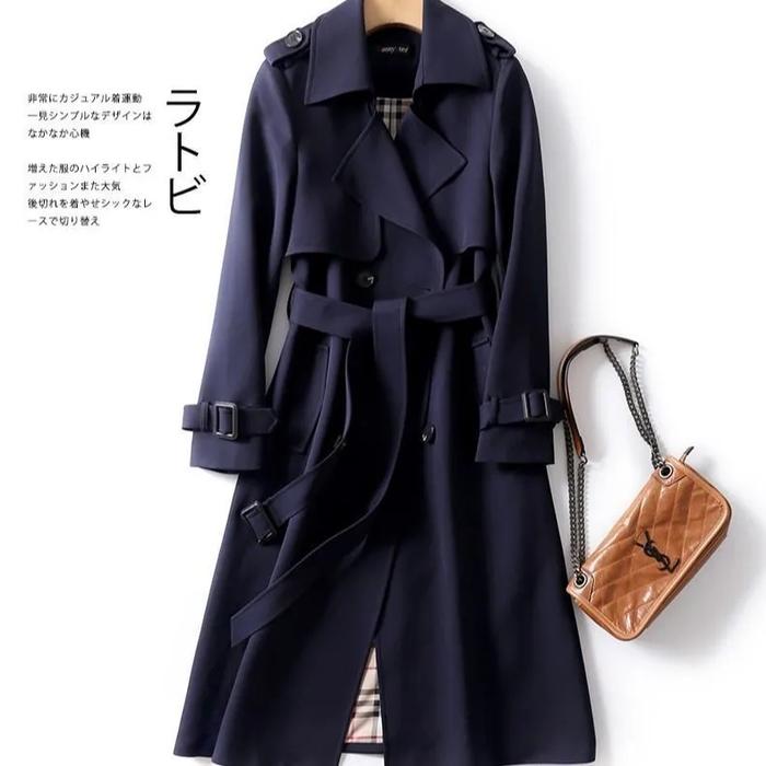 Gambar blazer wanita korea jumbo import panjang coat wanita dewasa - biru nevi, M dari mecolections undefined Tokopedia
