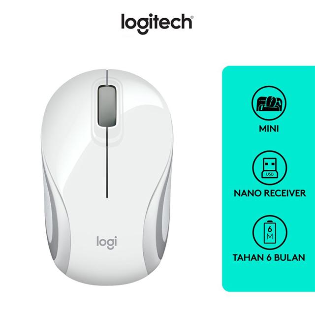 Gambar Logitech M187 Mouse Wireless Mini Portable - White dari Plaza IT Store undefined Tokopedia