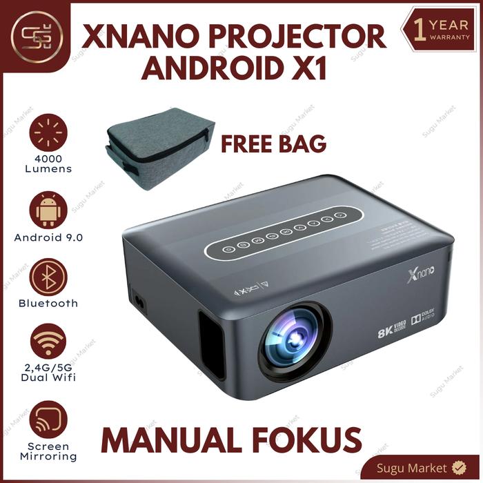 Gambar PROJECTOR XNANO X1 PRO ANDROID | PROJECTOR X1 NANO 4000 LUMENS ANDROID - XNANO X1 dari sugumarket undefined Tokopedia