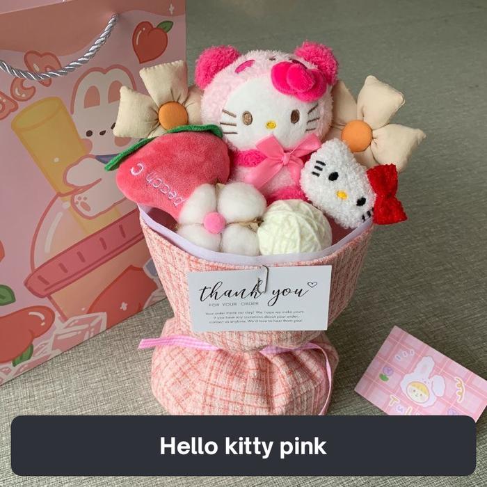 Gambar Boneka wisuda buket bunga boneka sanrio import hadiah ultah pacar - Hello kitty dari SashUp undefined Tokopedia