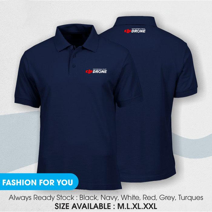 Gambar polo shirt dji drone / kaos kerah dji drone - Abu-abu, S dari Gerai Kaos Custom undefined Tokopedia