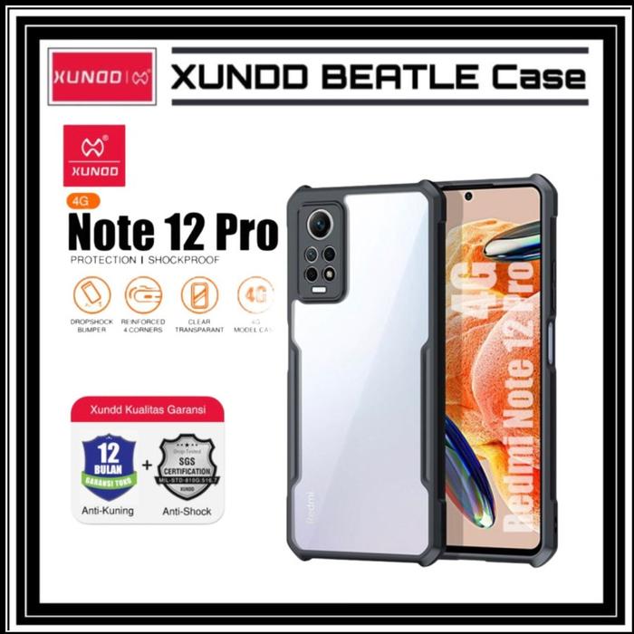 Gambar Xiaomi Redmi Note 12 Pro 4G XUNDD Beatle Original Hard Case Soft Cover - HITAM., RNOTE 12 PRO 4G dari Original Shop Nillkin undefined Tokopedia