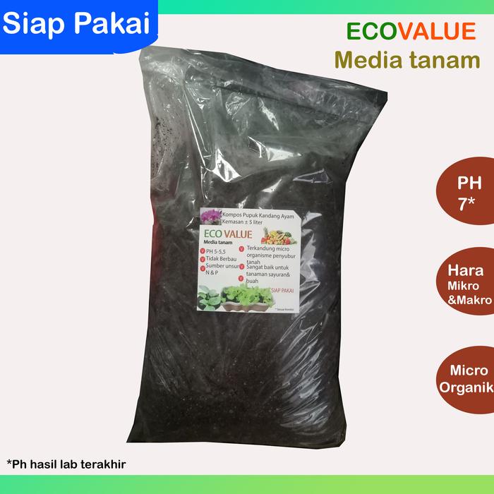 Gambar Kompos pupuk kandang ayam Ecovalue fermented 5 liter dari Unilinkshop undefined Tokopedia
