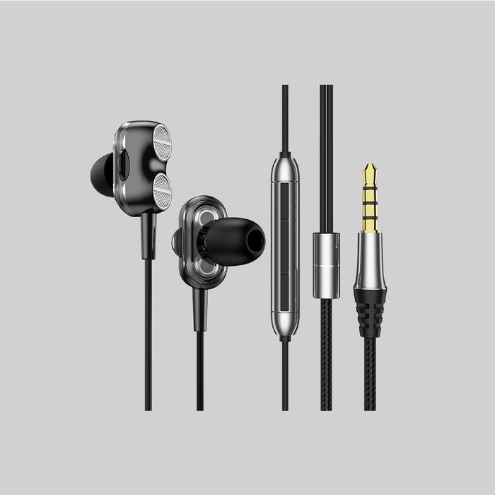 Gambar EARPHONE REXUS EP4 Dual Driver - Gaming Earphone - Hitam dari Techno Computer Bali undefined Tokopedia