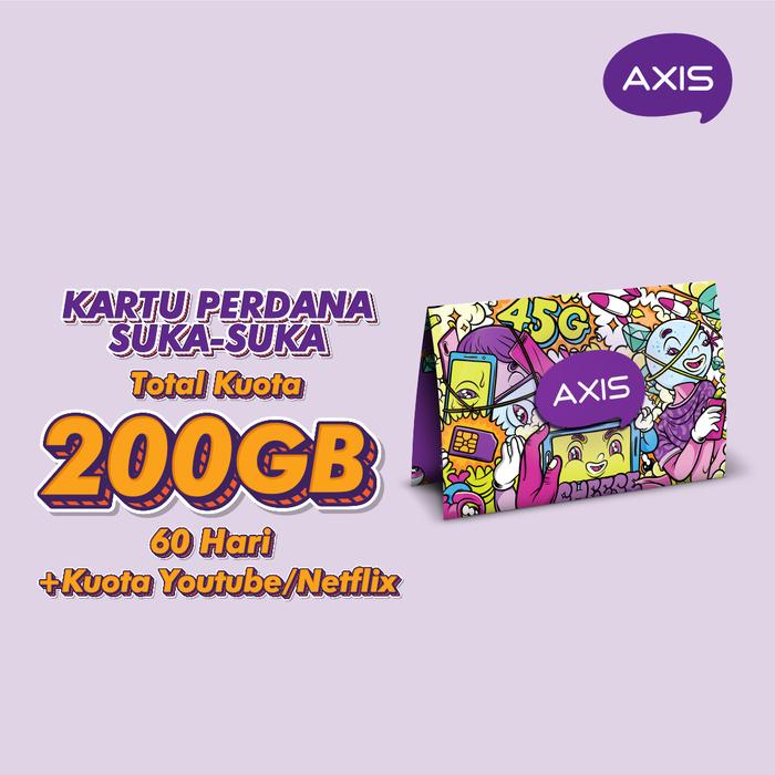 Gambar AXIS Kartu Perdana Suka-Suka 32GB 60 hari - Youtube/Netflix dari Axis undefined Tokopedia