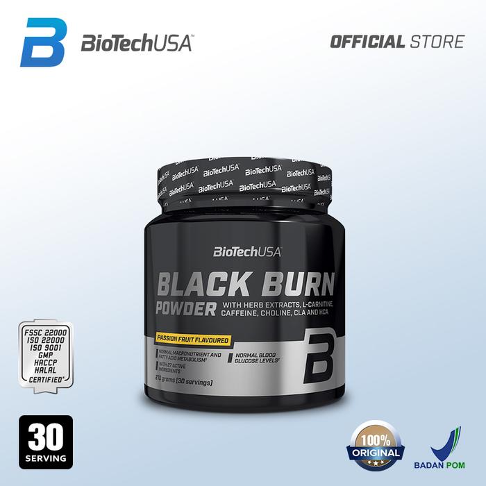Gambar BiotechUSA Black Burn Powder 210 Gram Rasa Watermelon Dengan Kafein 200mg & L-carnitine Optimum Diet Support - Passion fruit dari BioTechUSA Store undefined Tokopedia
